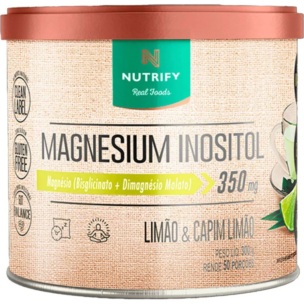 Magnesium Inositol Nutrify Sabor Limão e Capim Limão 300g