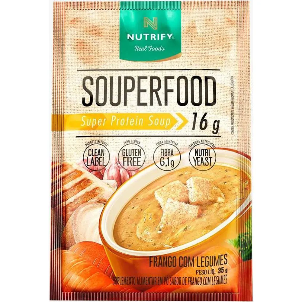 Sopa Proteica Vegana Nutrify Souperfood Frango com Legumes 35g