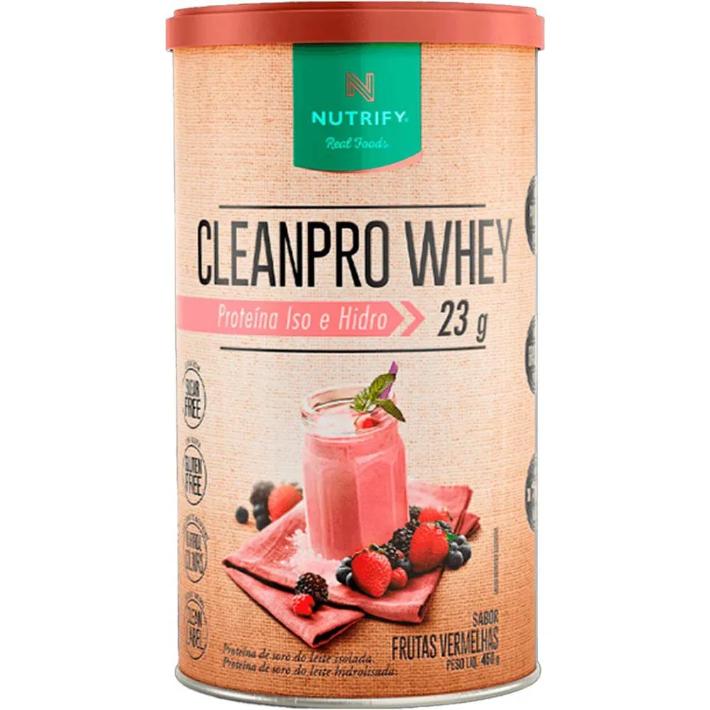 CleanPro Whey Nutrify Sabor Frutas Vermelhas 450g