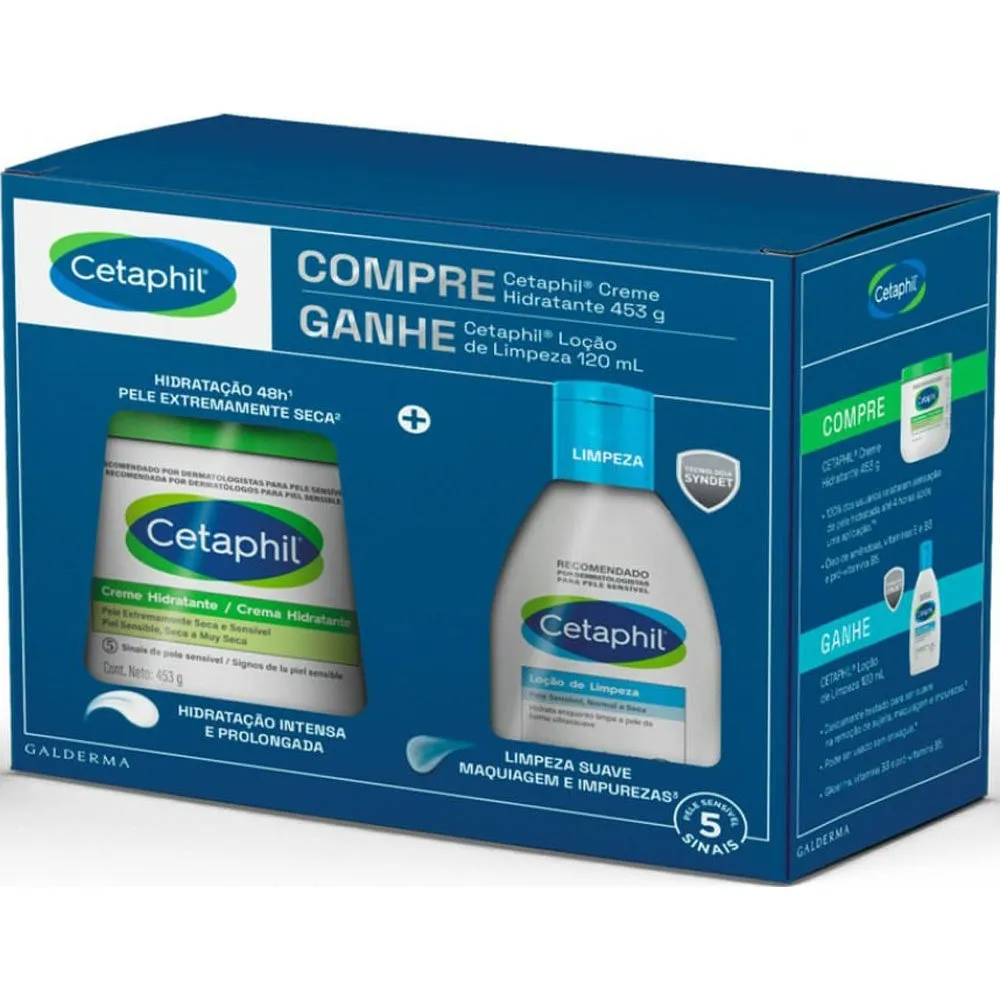 Kit Hidratante Cetaphil Creme 453g + 120ml