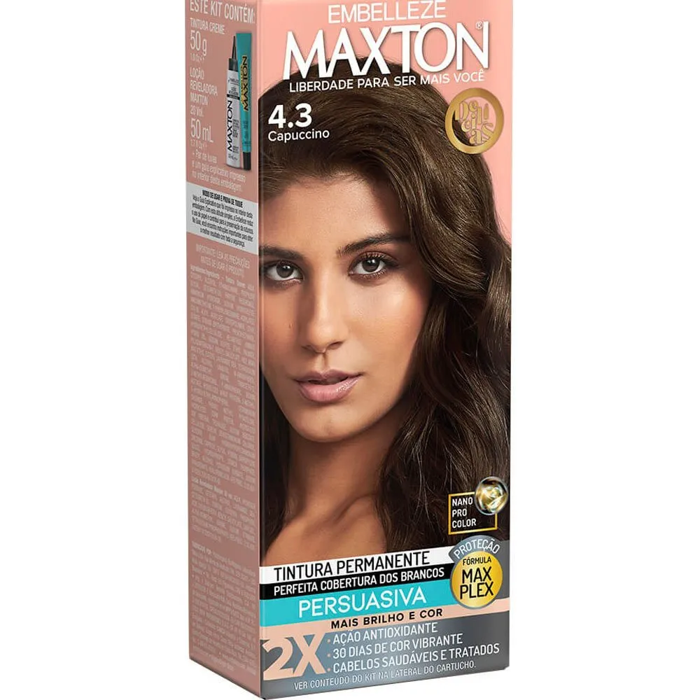 Tintura Para Cabelo 4.3 Capuccino Maxton Embelleze