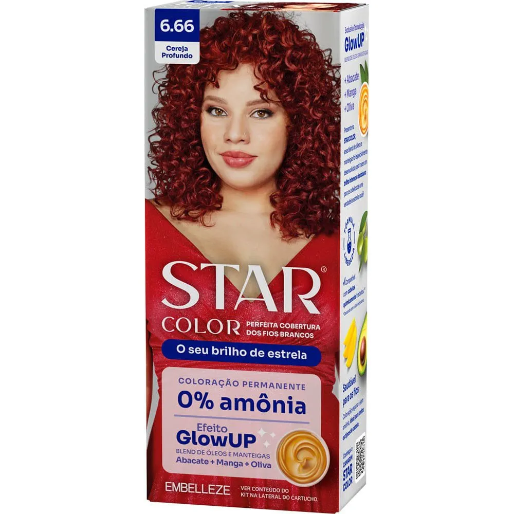 Tintura Para Cabelo 6.66 Cereja Profundo Star Color Embelleze