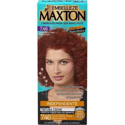 Coloração Maxton Louro Médio Cobre Avermelhado 7.46 TCE