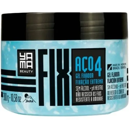 Gel Fixador Capilar Yamá Beauty Fix Aço 4 Fixação Extrema 300g