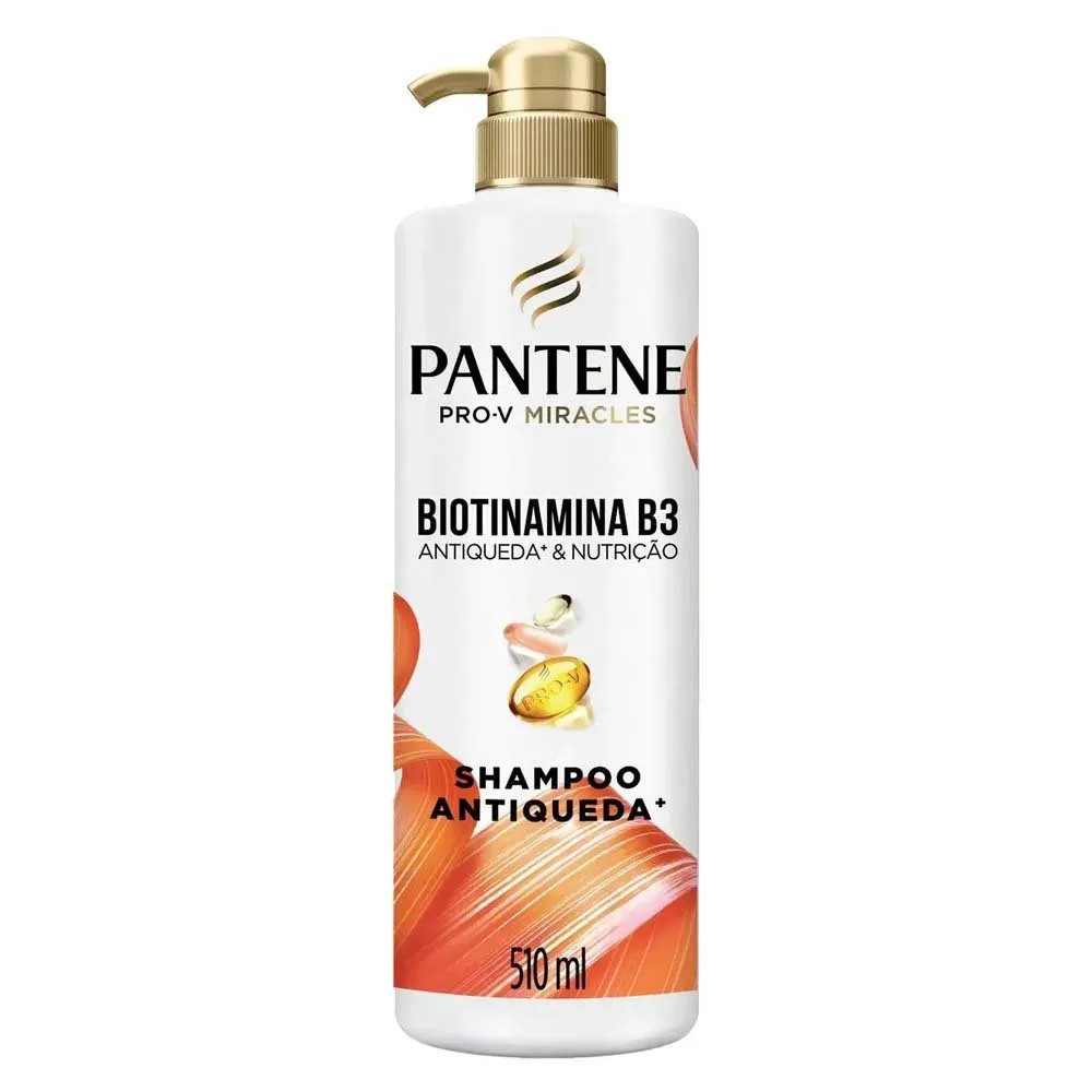 Shampoo Biotinamina B3 Antiqueda e Nutrição Pantene 510ml