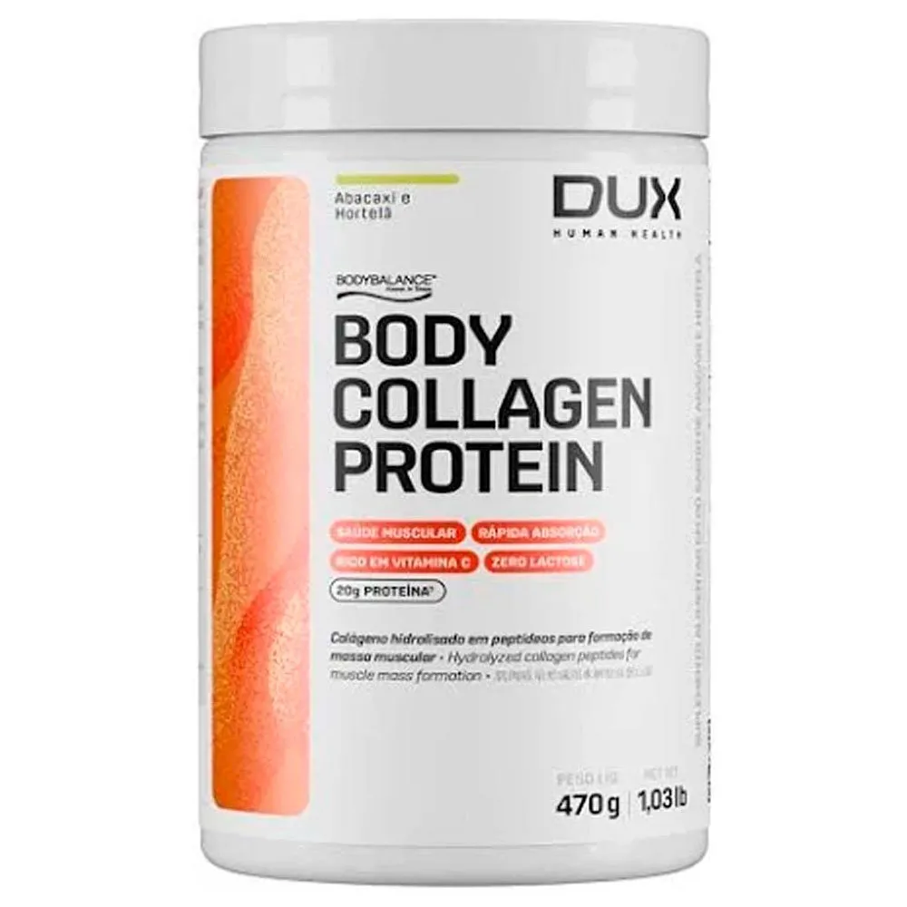 Body Collagen Protein Dux Nutrition Abacaxi e Hortelã 470g
