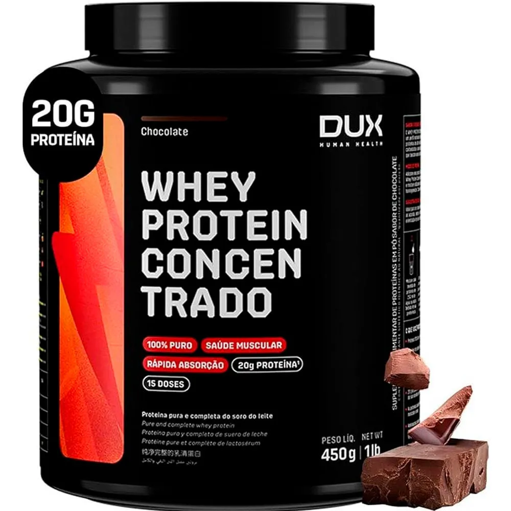 Whey Protein Dux Nutrition Concentrado Chocolate 450g
