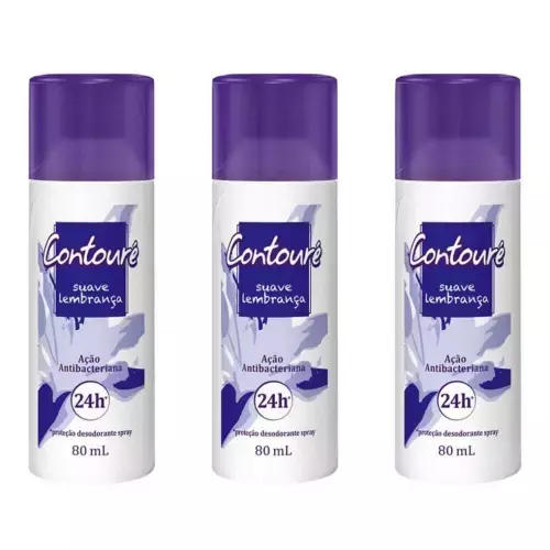 Kit c/ 3 Unidades de Desodorante Spray Contoure 80ml Lembranças