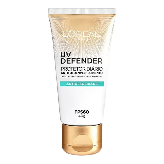 Protetor Solar Facial L'Oréal Paris Uv Defender Hidratação Fps 60 40g