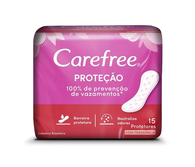 Protetor Diário Proteção com Perfume Carefree 15 Unidades
