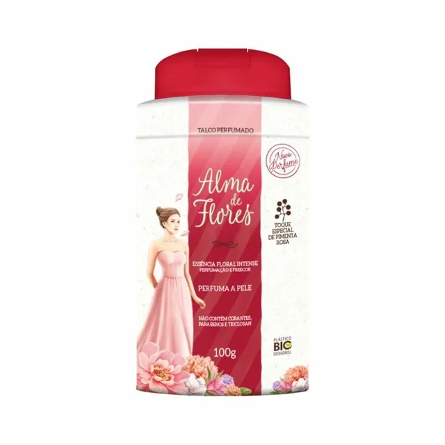 Talco Perfumado de 100g Floral Intense Alma de Flores