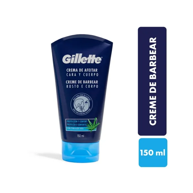 Gillette Creme de Barbear Rosto e Corpo com Aloe Vera 150ml
