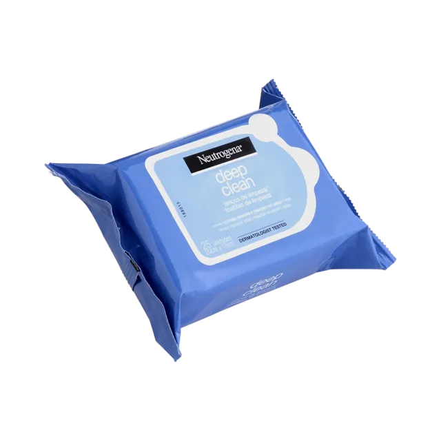 Lenço Demaquilante Neutrogena Deep Clean com 25 unidades