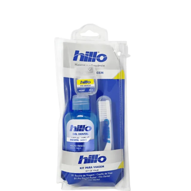 Kit Para Viagem Escova, Fio Dental 25m e Gel Dental 60g