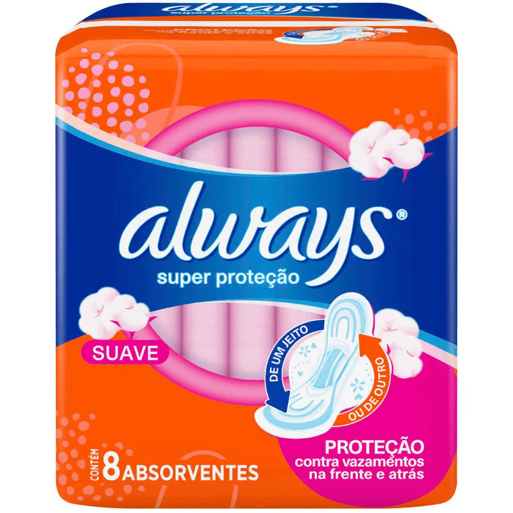 Always Absorvente Suave Com 8un