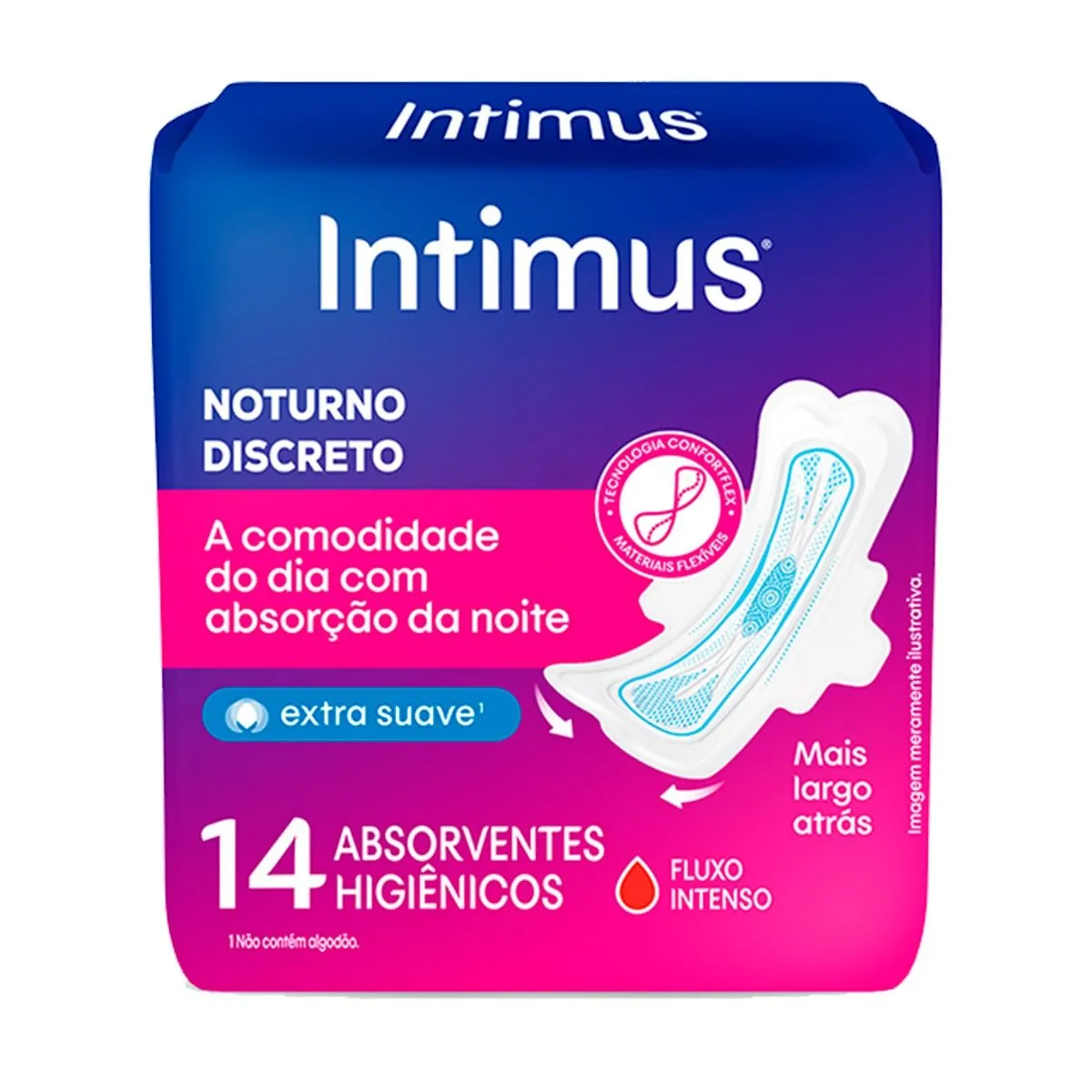 Absorvente Intimus Dia e Noite Ultrafino com 14 unidades