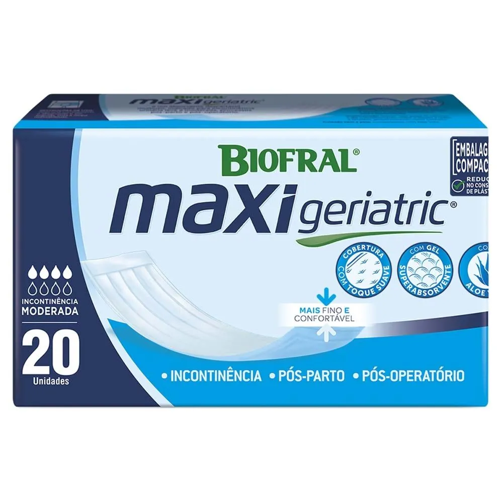 Absorvente Multiuso Maxi Geriatric com 20 Unidades Biofral