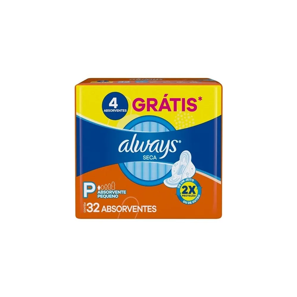 Absorvente Always com Abas Super Proteção Seca com 32un