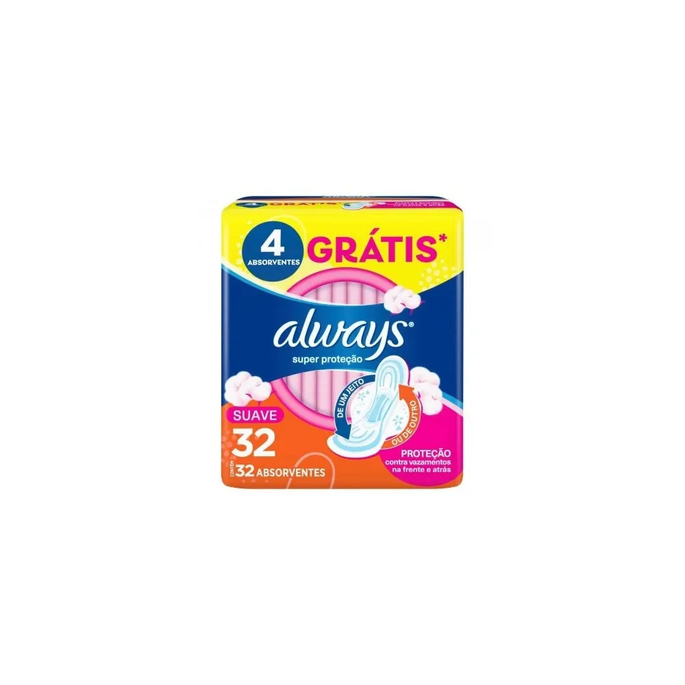 Absorvente Always com Abas Super Proteção Suave com 32un