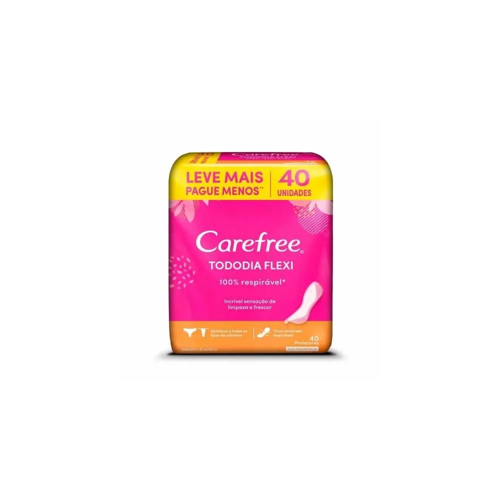 Absorvente Carefree Flexiform sem perfume com 40un