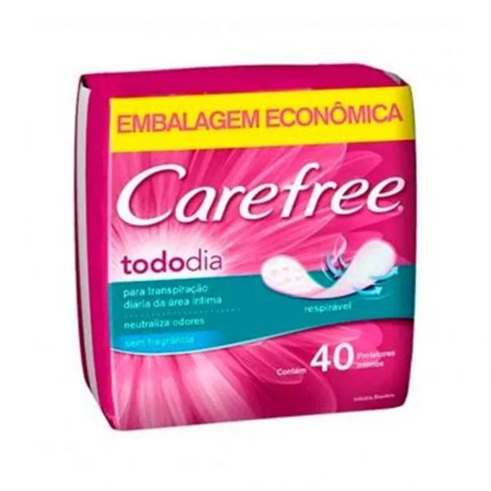 Absorvente Carefree Todo Dia sem perfume com 40un