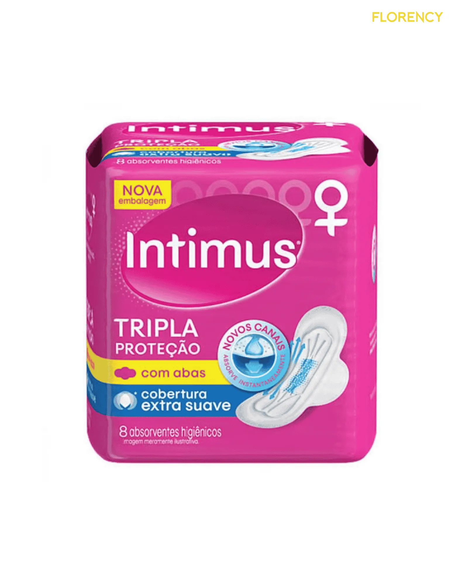 Absorvente Intimus Cobertura Extra Suave Com Abas 8un