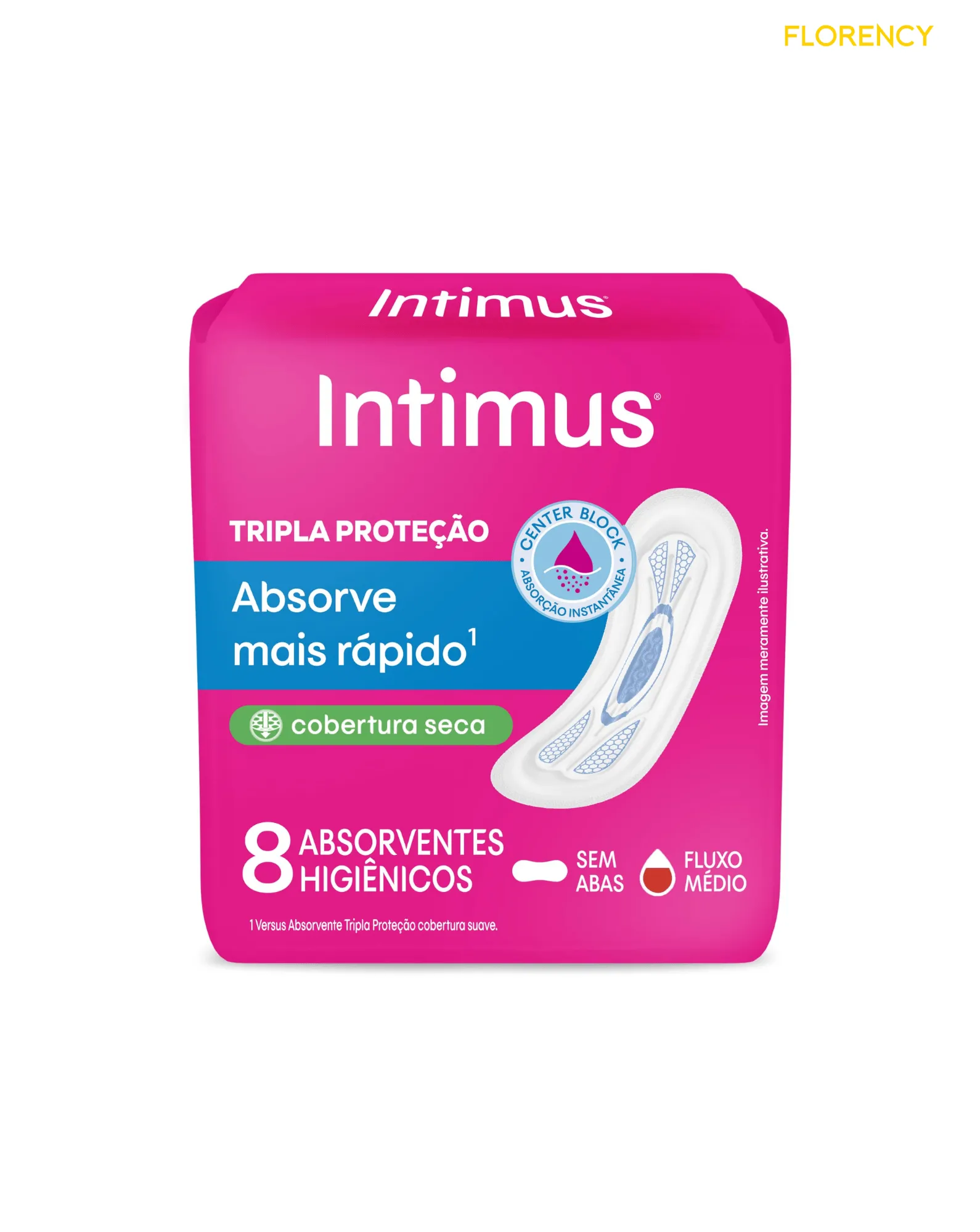 Absorvente Intimus Cobertura Seca Sem Abas 8un