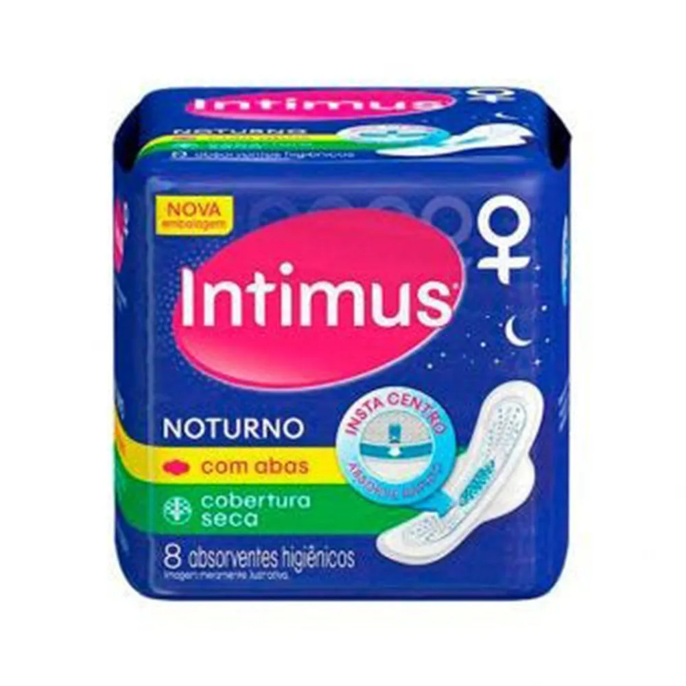 Absorvente Intimus com Abas Noturno Seca com 8un
