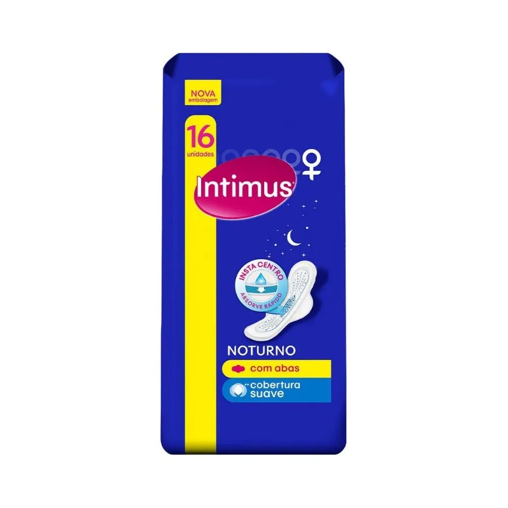 Absorvente Intimus com Abas Noturno Suave Lv+ Pg- c/16un