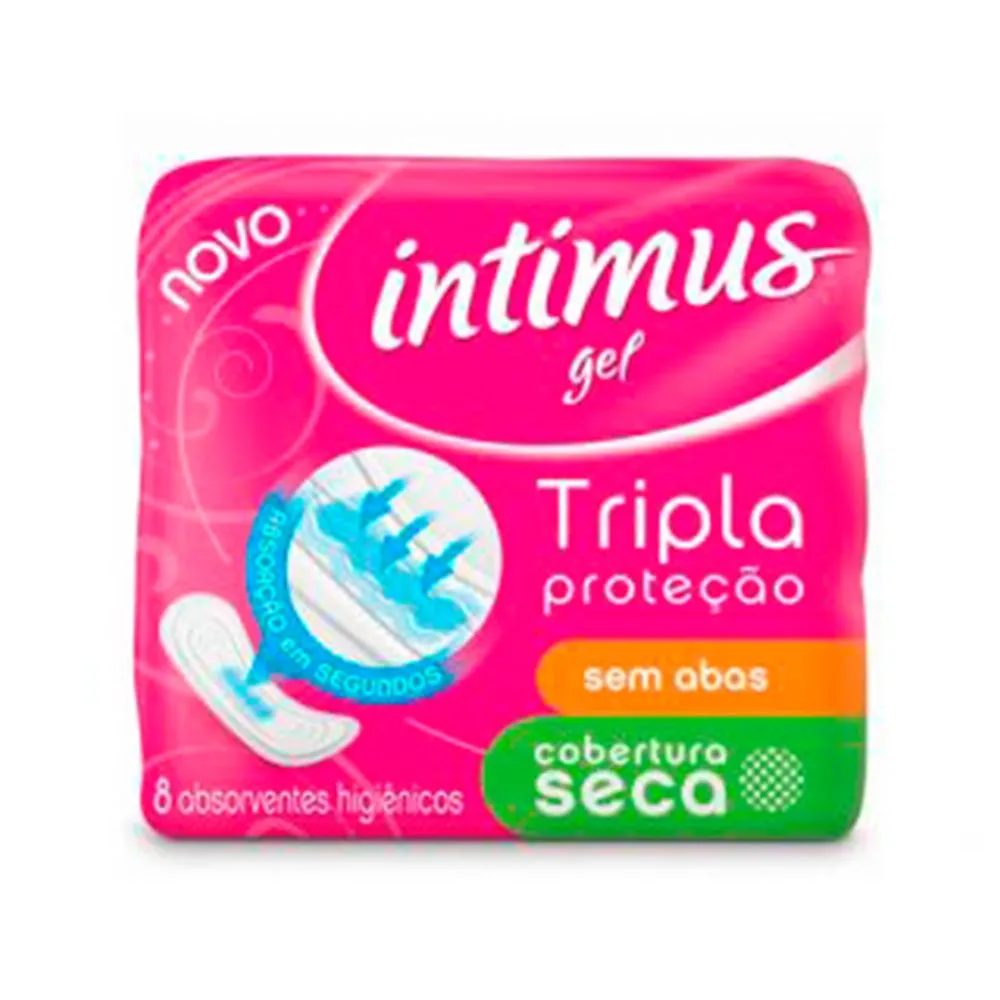 Absorvente Intimus sem Abas Tripla Proteção Seca com 8un