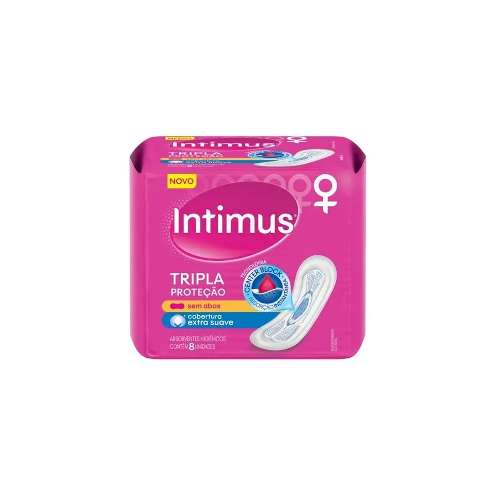 Absorvente Intimus Sem Abas Tripla Proteção Suave com 8un