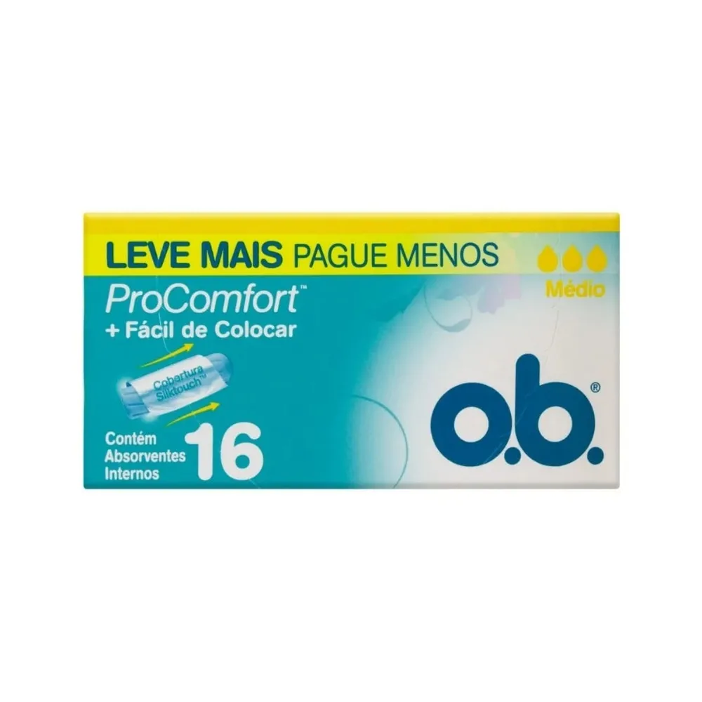 Absorvente Interno OB Pro Comfort Médio 16 unidades