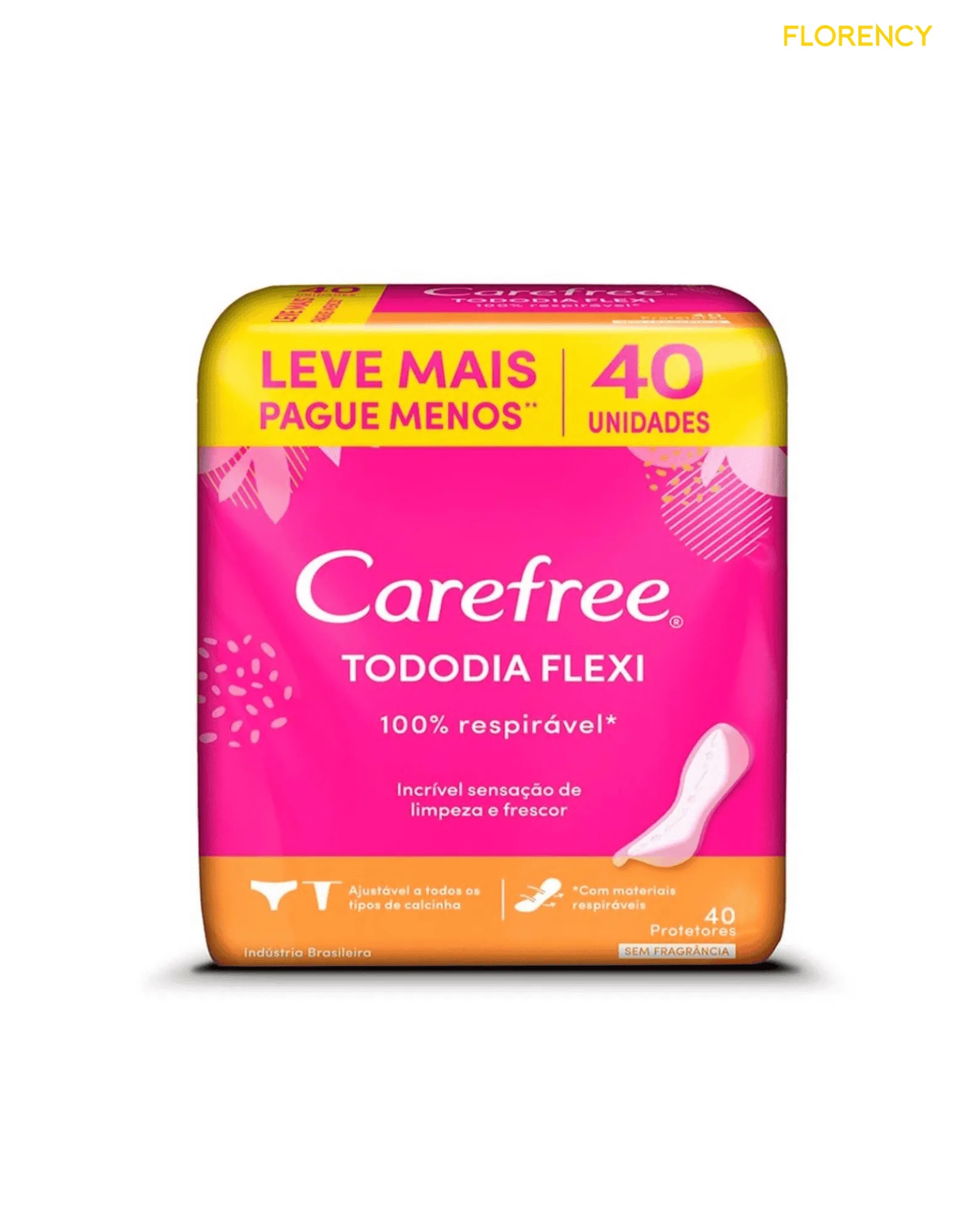 Absorvente Protetor Diário Carefree Sem Fragrância 40un