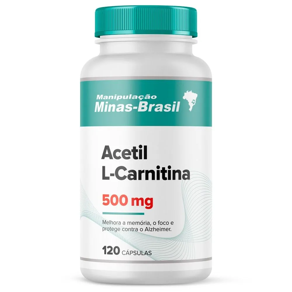 Acetil L Carnitina 500Mg 120 Cápsulas