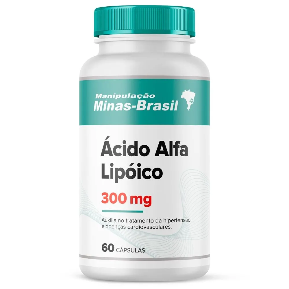 Ácido Alfa Lipóico 300mg com 60 Cápsulas