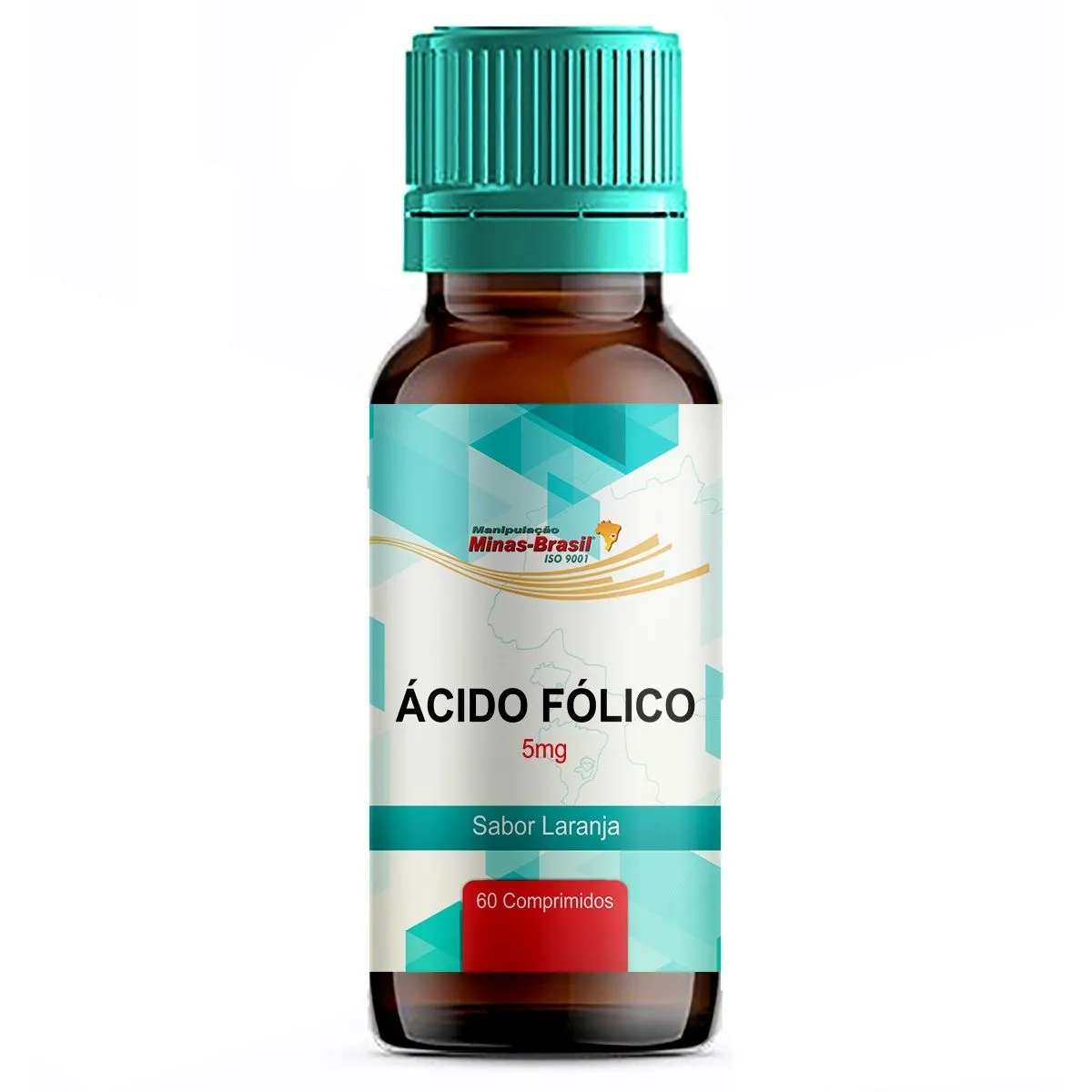 Ácido Fólico 5Mg Com 60 Comprimidos Sublinguais Sabor Laranja