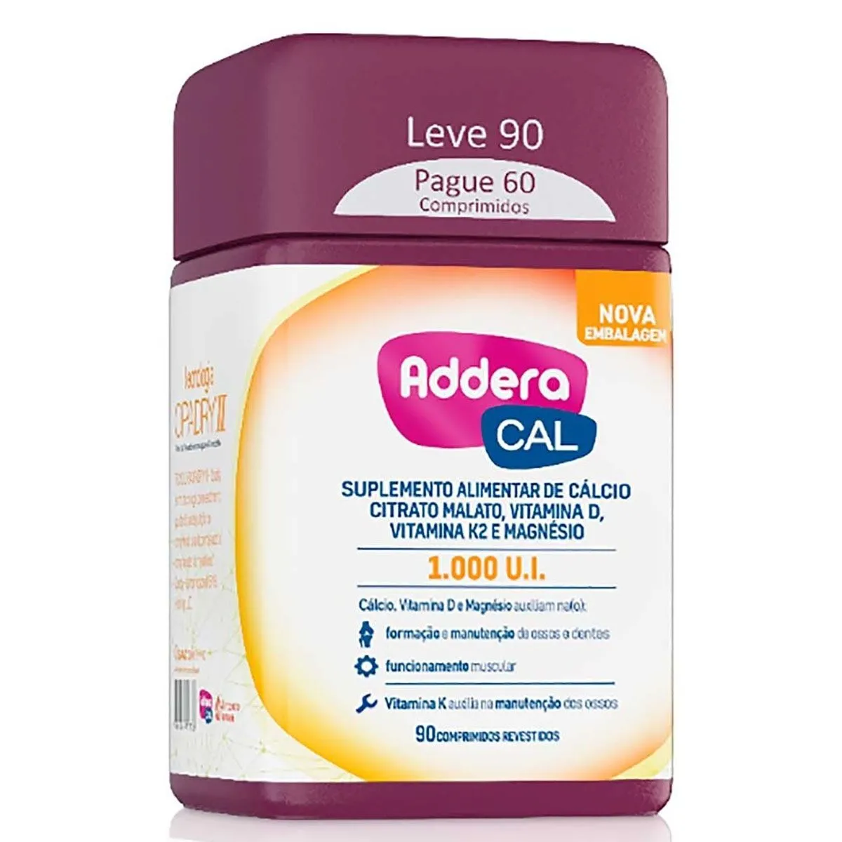 Addera Cal 1.000Ui Com 90 Comprimidos