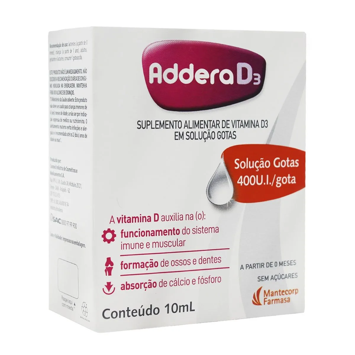 Addera D3 400UI 10ml Mantecorp Farmasa