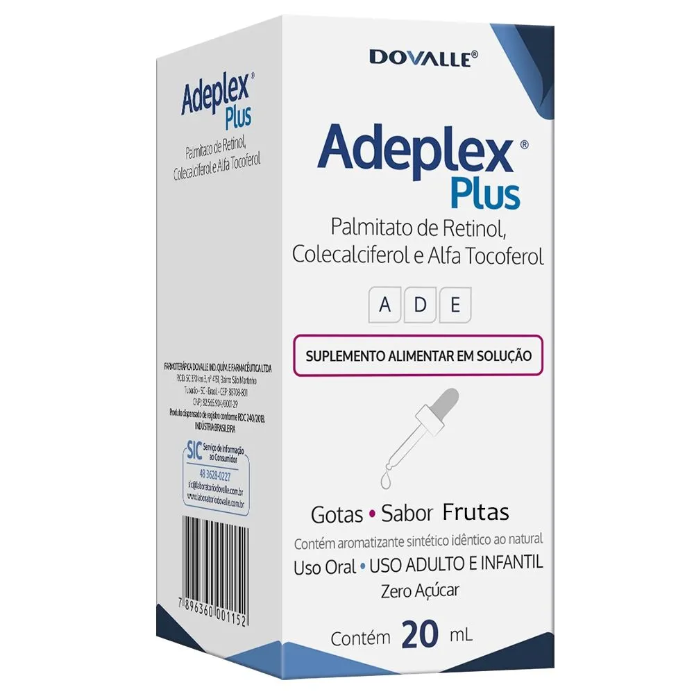 Adeplex Plus Gotas Sabor Frutas 20ml DoValle
