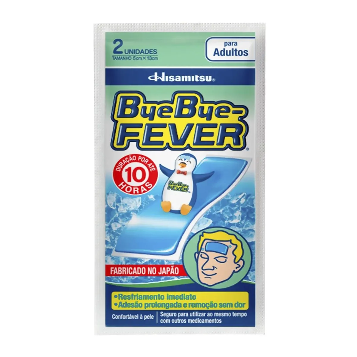 Adesivo Para Febre Bye Bye Fever Adulto Com 2 Unidades Hisamitsu