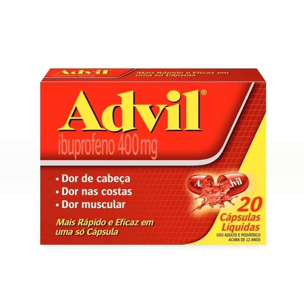 Advil 400mg 20 Cápsulas Moles