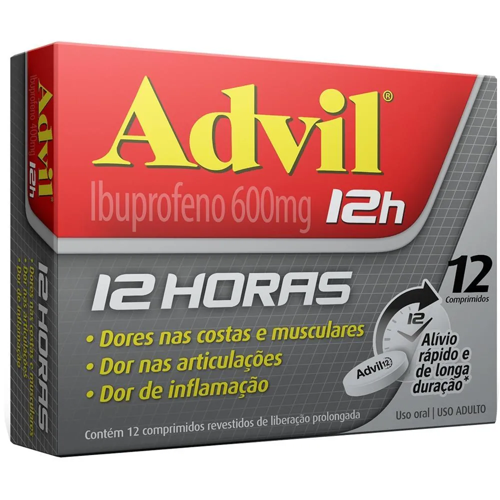 Advil Alívio da Dor Muscular 600mg 12 Comprimidos