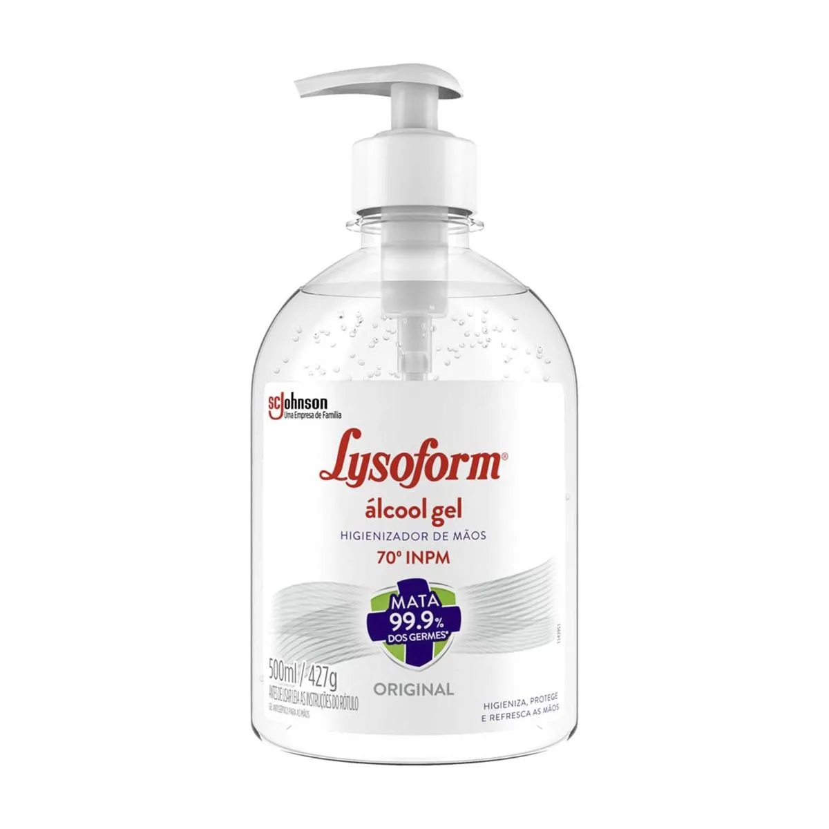 Álcool Gel Lysoform 70º Inpm Higienizador de Mãos Original Com 500Ml