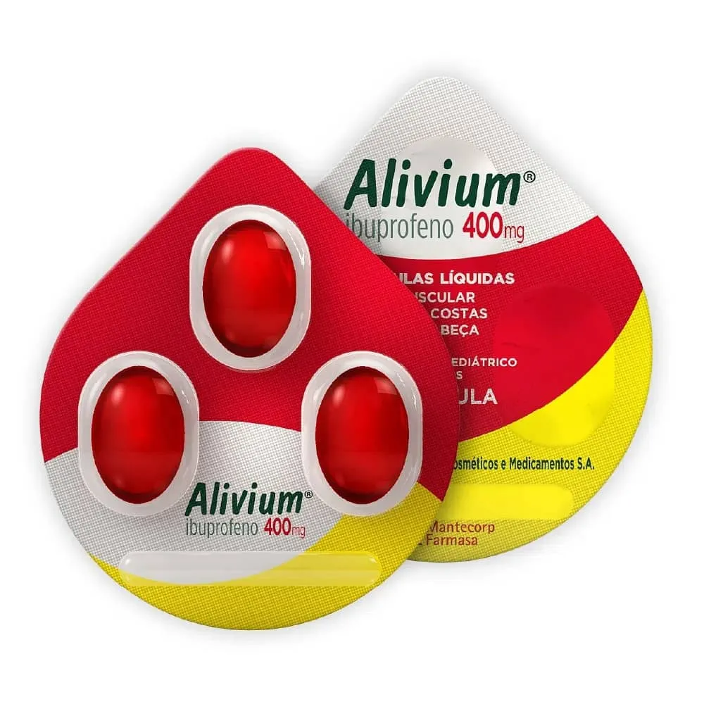 Alivium Mantecorp 400mg 3 Cápsulas *Apresentação Avulsa