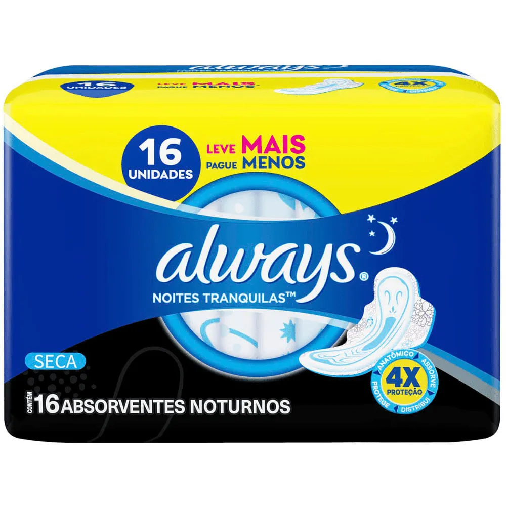 Always Absorvente Noturno Com 16un