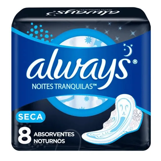 Always Absorvente Noturno Seca Com 8un