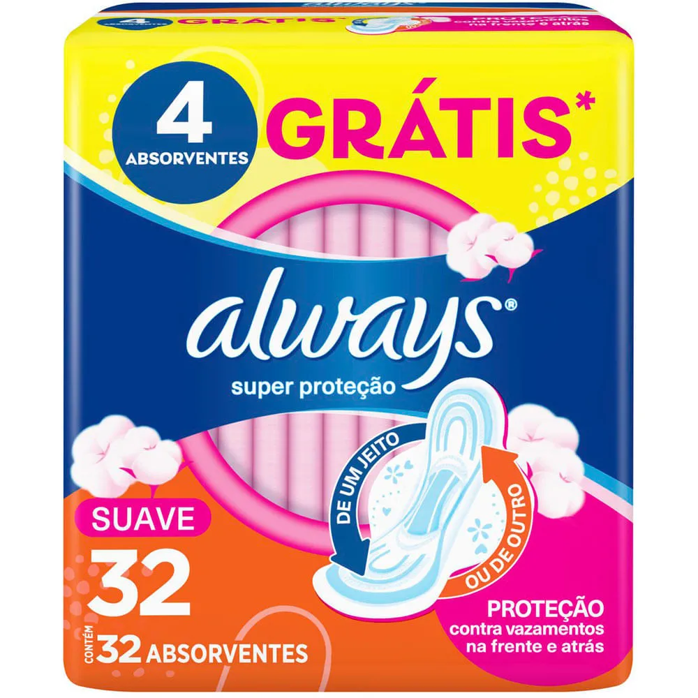 Always Absorvente Suave Com 32un