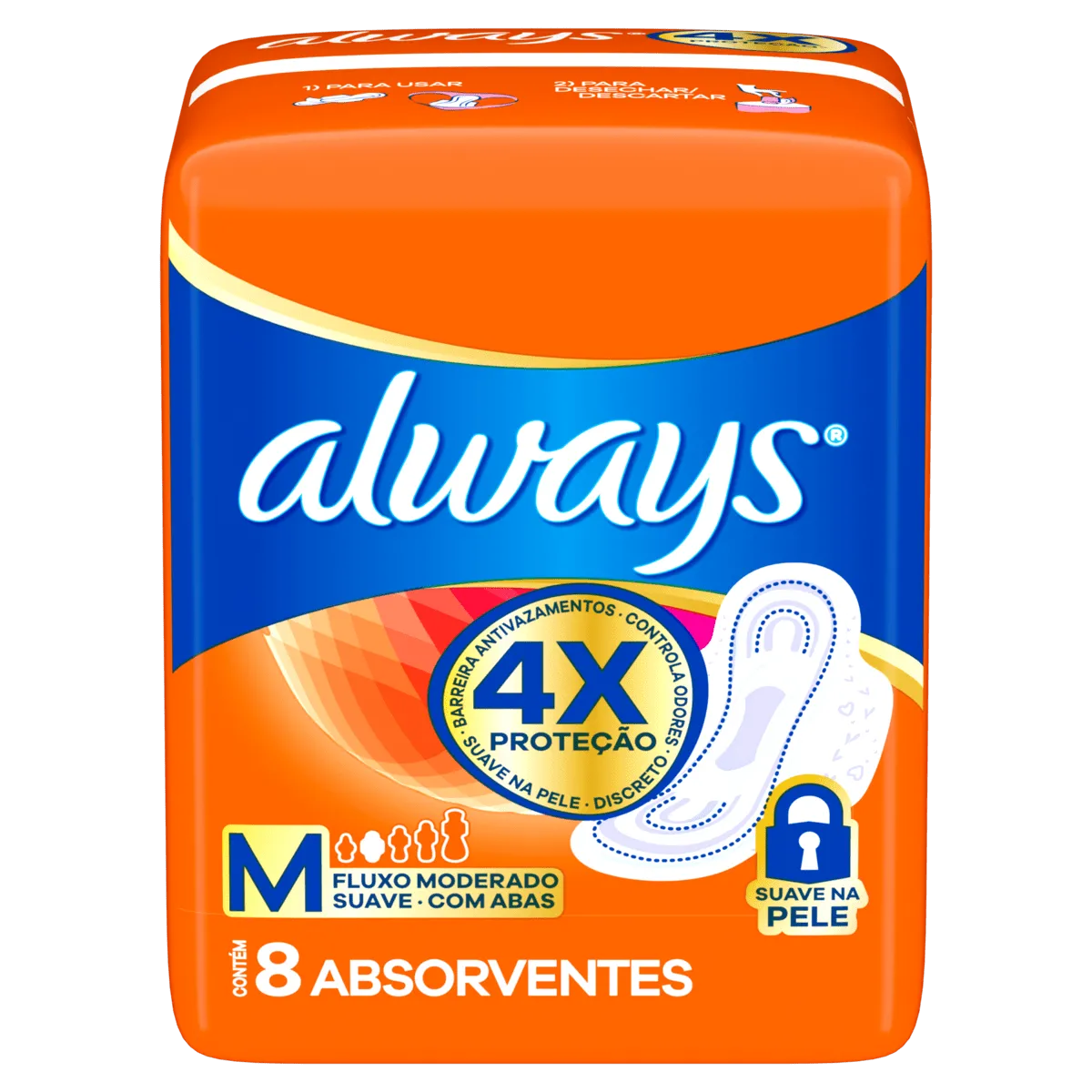Always Absorvente Suave M Com 8un