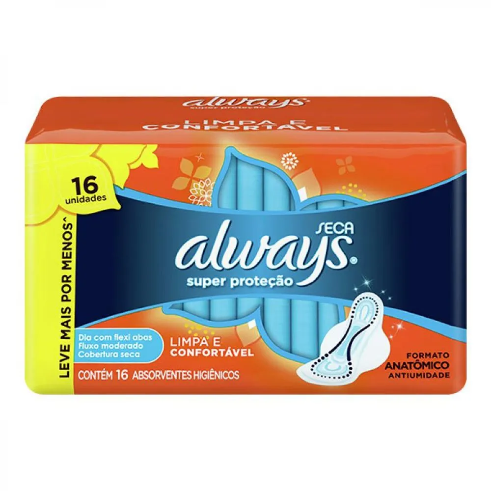 Always Absorvente Super Proteção Com 16un