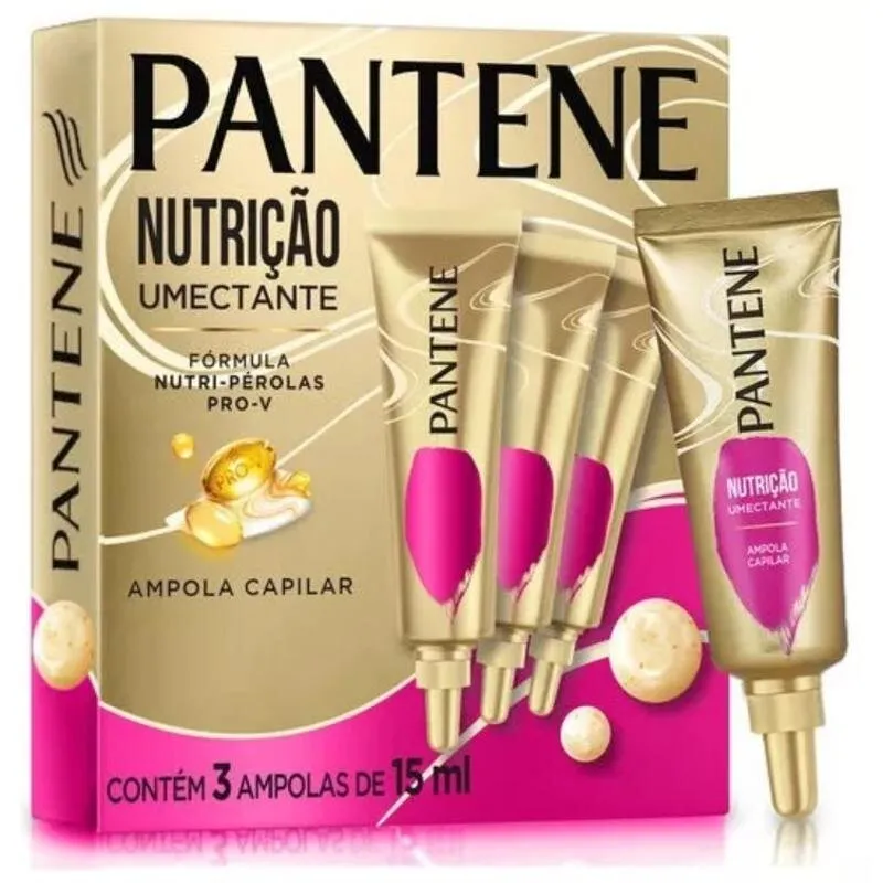 Ampola de Tratamento Capilar Pantene Nutrição Umectante 3 Unidades 15ml